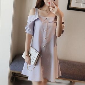 Strappy Off-shoulder Babydoll dress